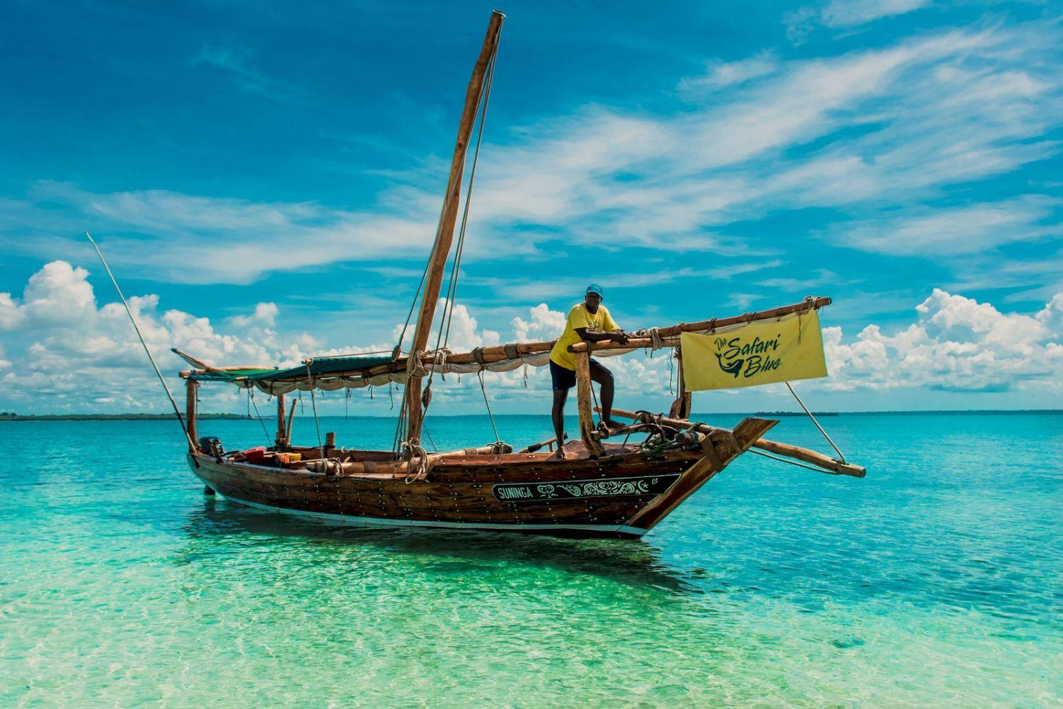 Safari Blue dhow boat excursion, Zanzibar